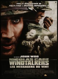 7y1310 WINDTALKERS French 1p 2002 World War II soldier Nicolas Cage, directed by John Woo!