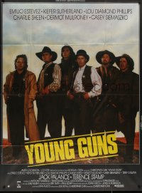 7y1320 YOUNG GUNS French 1p 1988 Emilio Estevez, Charlie Sheen, Kiefer Sutherland, Phillips