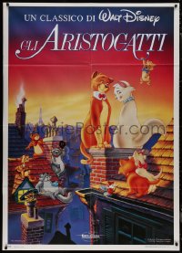 7y0506 ARISTOCATS Italian 1p R1993 Walt Disney feline jazz musical cartoon, great colorful image!