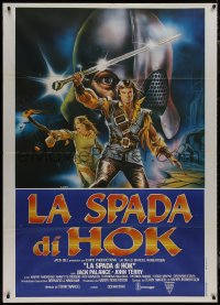 7y0578 HAWK THE SLAYER Italian 1p 1983 Jack Palance, different Enzo Sciotti sword & sorcery art!