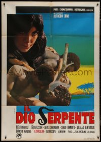 7y0585 IL DIO SERPENTE Italian 1p 1970 Piero Vivarelli's The Serpent God, Ferrini art!