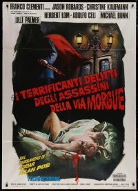 7y0618 MURDERS IN THE RUE MORGUE Italian 1p 1972 Edgar Allan Poe, different art of killer & victim!
