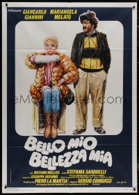 7y0619 MY DARLING MY DEAREST Italian 1p 1982 Casaro art of Giancarlo Giannini & Mariangela Melato!