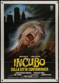 7y0623 NIGHTMARE CITY Italian 1p 1980 Umberto Lenzi, different art of woman turning into a zombie!