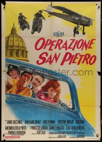 7y0625 OPERATION ST. PETER'S Italian 1p 1967 art of Edward G. Robinson & co-stars, Lucio Fulci!