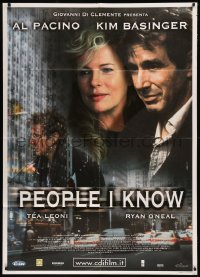7y0630 PEOPLE I KNOW Italian 1p 2002 great image of Al Pacino & Kim Basinger over city!