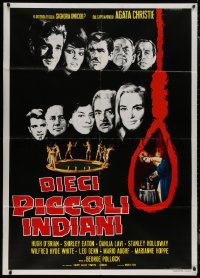 7y0669 TEN LITTLE INDIANS Italian 1p R1980s Agatha Christie, Shirley Eaton & cast by noose, rare!