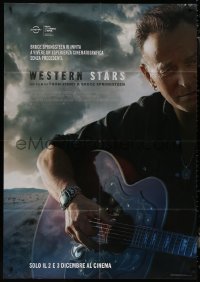 7y0682 WESTERN STARS advance Italian 1p 2019 great close up of Bruce Springsteen with guitar!