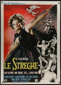 7y0683 WITCHES Italian 1p 1967 Le Streghe, art of Silvana Mangano by De Seta, Eastwood shown!