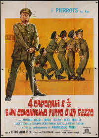7y0342 4 CAPORALI E 1/2 E UN COLONNELLO TUTTO D'UN PEZZO Italian 2p 1973 art of wacky soldiers!