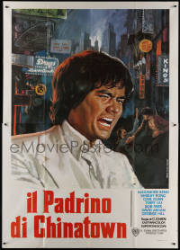 7y0360 CHINATOWN KID Italian 2p 1978 Tang ren jie xiao zi, kung fu, Ferrari art of Sheng Fu, rare!