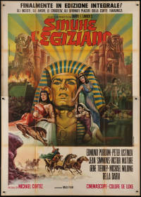 7y0380 EGYPTIAN Italian 2p R1969 artwork of Jean Simmons, Victor Mature & Gene Tierney by Piovano!