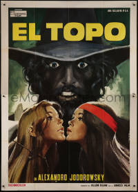 7y0382 EL TOPO Italian 2p 1974 Alejandro Jodorowsky cult classic, different De Seta art, rare!