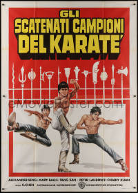 7y0415 INVINCIBLE KUNG-FU BROTHERS Italian 2p 1979 great martial arts image by Studio Paradiso!