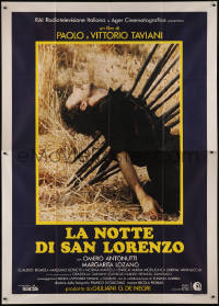 7y0443 NIGHT OF THE SHOOTING STARS Italian 2p 1982 La Notte di San Lorenzo, c/u man impaled, rare!