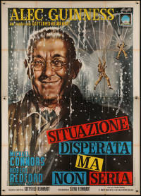 7y0477 SITUATION HOPELESS-BUT NOT SERIOUS Italian 2p 1965 art of Alec Guinness & paratroopers, rare!