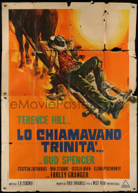 7y0485 THEY CALL ME TRINITY Italian 2p 1970 Casaro spaghetti western art of napping Terence Hill!