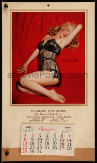 7y0115 MARILYN MONROE Lure of Lace calendar 1956 censored nudity from classic Playboy centerfold!