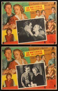 7y0155 DETECTIVE STORY 2 Mexican LCs 1951 William Wyler directed, Kirk Douglas, Eleanor Parker!