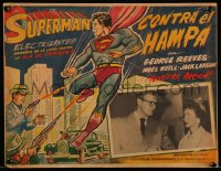 7y0172 SUPERMAN IN SCOTLAND YARD Mexican LC R1960s great border art of him repelling bullets!