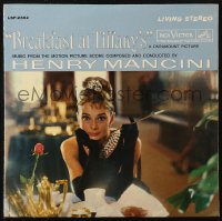 7y0095 BREAKFAST AT TIFFANY'S 33 1/3 RPM soundtrack record 1961 Audrey Hepburn, Henry Mancini music!