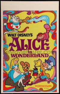 7y0185 ALICE IN WONDERLAND WC R1974 Walt Disney, Lewis Carroll classic, cool psychedelic art!