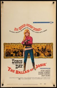 7y0193 BALLAD OF JOSIE WC 1968 great full-length image of quick-draw Doris Day pointing shotgun!