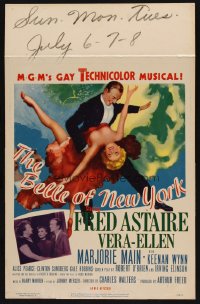7y0195 BELLE OF NEW YORK WC 1952 wonderful art of Fred Astaire dancing with sexy Vera-Ellen!
