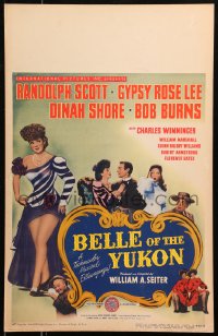 7y0197 BELLE OF THE YUKON WC 1944 Randolph Scott, sexy full-length Gypsy Rose Lee, rare!