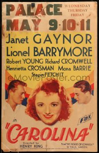 7y0214 CAROLINA WC 1934 Janet Gaynor between Robert Young & Richard Cromwell, ultra rare!