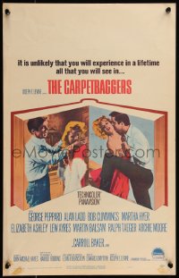 7y0215 CARPETBAGGERS WC 1964 great close up of Carroll Baker biting George Peppard's hand!
