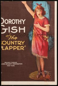7y0221 COUNTRY FLAPPER WC 1922 full-length stone litho of small town girl Dorothy Gish, ultra rare!