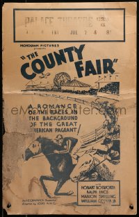 7y0223 COUNTY FAIR WC 1932 romance of the races in the background of the great American pageant!