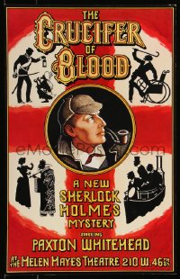 7y0226 CRUCIFER OF BLOOD stage play WC 1978 cool art of detective Sherlock Holmes by Van Nutt!