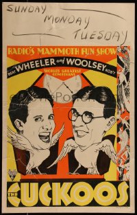 7y0227 CUCKOOS WC 1930 wacky art of singing Bert Wheeler & Robert Woolsey with bird bodies!