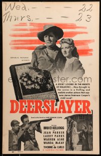 7y0229 DEERSLAYER WC 1943 Bruce Kellogg as Deerslayer, from James Fenimore Cooper's novel, rare!