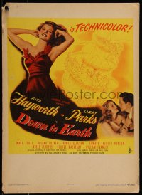 7y0234 DOWN TO EARTH WC 1947 romantic images of Rita Hayworth & Larry Parks, very rare!