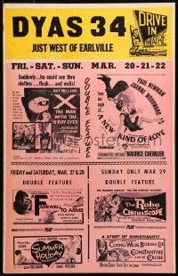 7y0237 DYAS 34 local theater WC 1964 X The Man with X-Ray Eyes, New Kind of Love, The Robe & more!