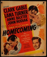 7y0262 HOMECOMING WC 1948 Clark Gable cheats on wife Anne Baxter with Lana Turner, John Hodiak