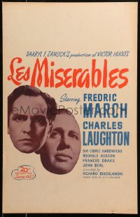 7y0274 LES MISERABLES WC R1946 Fredric March as Jean Valjean, Charles Laughton as Jalvert, rare!