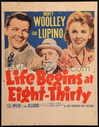 7y0277 LIFE BEGINS AT EIGHT-THIRTY WC 1942 Monty Woolley, Ida Lupino, Cornel Wilde, Pichel, rare!