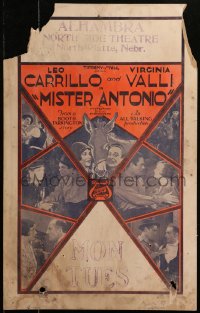 7y0286 MISTER ANTONIO WC 1929 Leo Carrillo & Virginia Valli, Booth Tarkington, all-talking, rare!