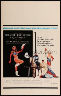 7y0288 MYRA BRECKINRIDGE WC 1970 John Huston, Mae West & sexy Raquel Welch in patriotic outfit!