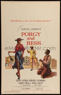 7y0296 PORGY & BESS WC 1959 art of Sidney Poitier, Dorothy Dandridge & Sammy Davis Jr.!