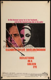 7y0298 REFLECTIONS IN A GOLDEN EYE WC 1967 John Huston directed, Elizabeth Taylor & Marlon Brando!