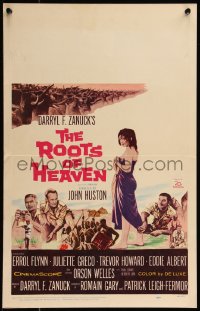 7y0301 ROOTS OF HEAVEN WC 1958 directed by John Huston, Errol Flynn & sexy Juliette Greco in Africa!