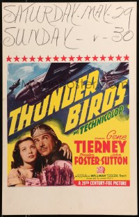7y0320 THUNDER BIRDS WC 1942 Gene Tierney, Preston Foster & John Sutton in WWII, very rare!