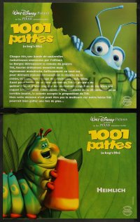 7y0693 BUG'S LIFE 8 French LCs 1999 cute Walt Disney/Pixar CGI insect cartoon!