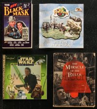 7z0673 LOT OF 4 SOFTCOVER BOOKS 1940s-1990s Return of the Jedi, Flintstones, Black Mask & more!