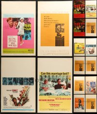 7z0032 LOT OF 16 WINDOW CARDS 1940s-1990s great images for a variety of different movies!